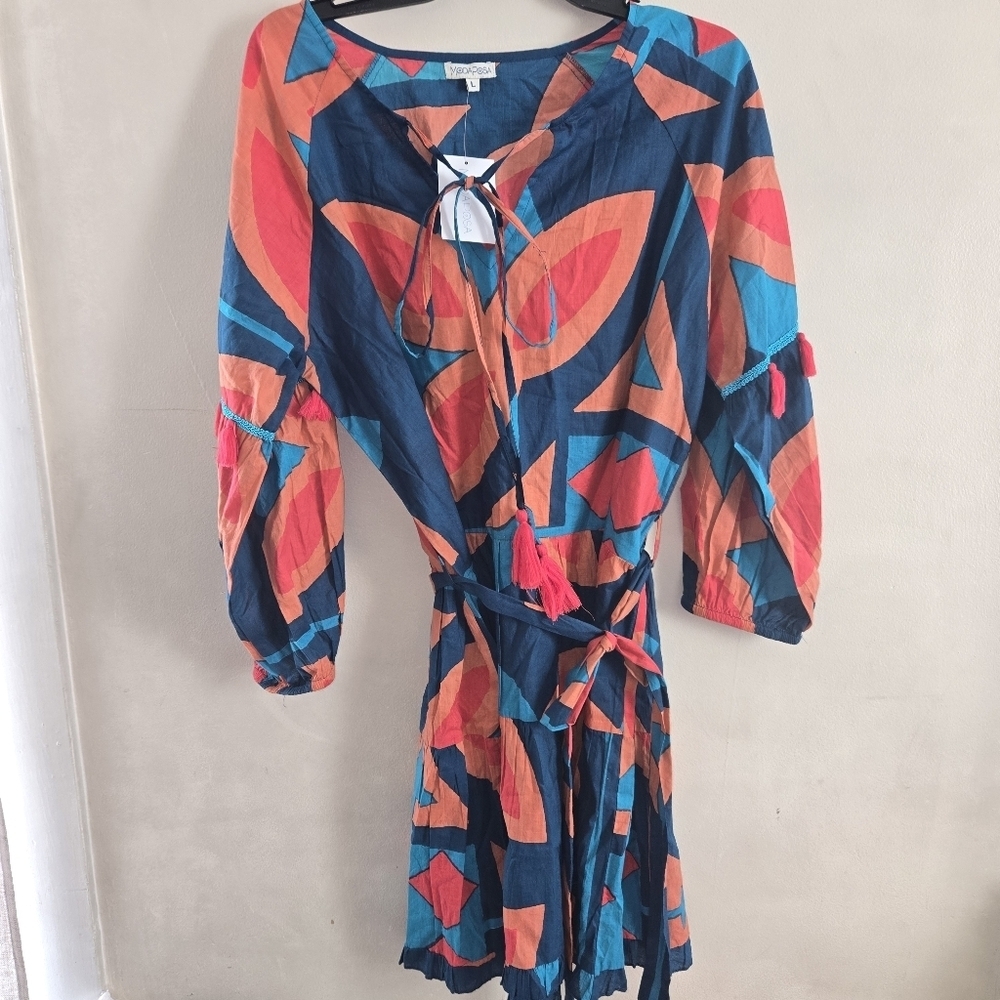 MODAPOSA Colorful Geometric Print Dress - Picture 2 of 8